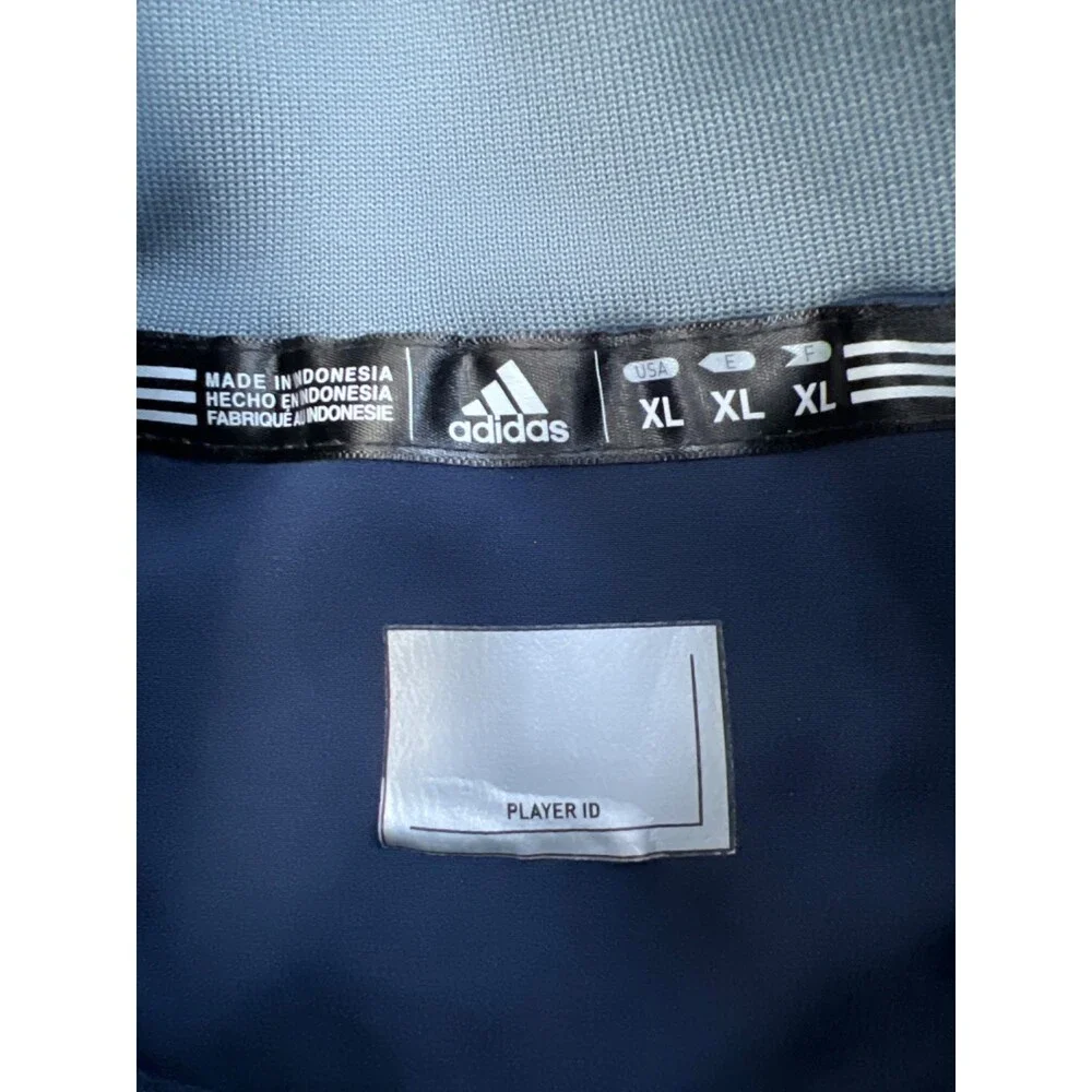 Adidas Men's Navy Blue Fleece University Of Michigan Long Sleeve Jacket - XL